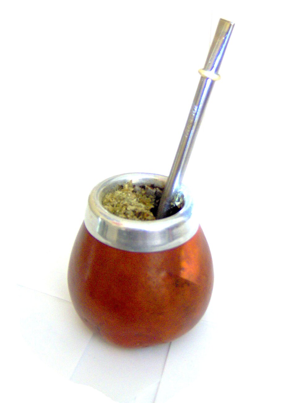 马黛茶壶与金属吸管 bombilla